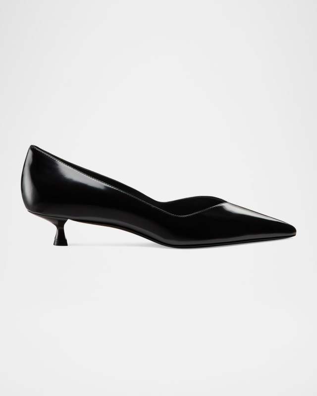 Eva Patent Kitten-Heel Pumps